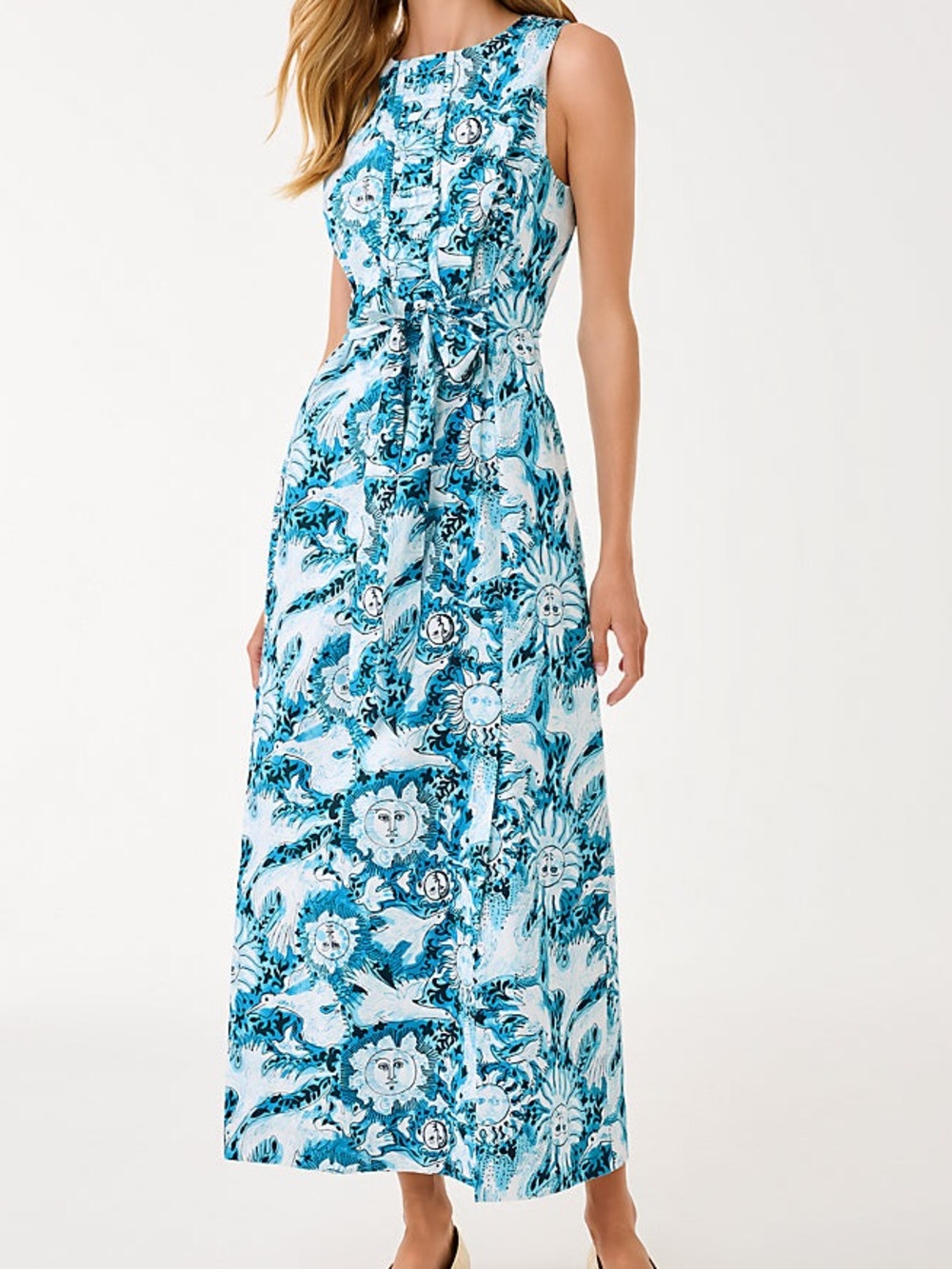 Lilly Pulitzer CLARAJANE STRETCH MAXI SH | BELLEVUE BLUE LILLY GULLS